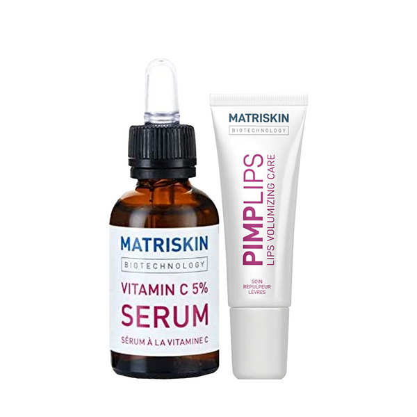 Vitamin C Serum 5% + Matriskin Pimplips  Lip volumizing care GIFT