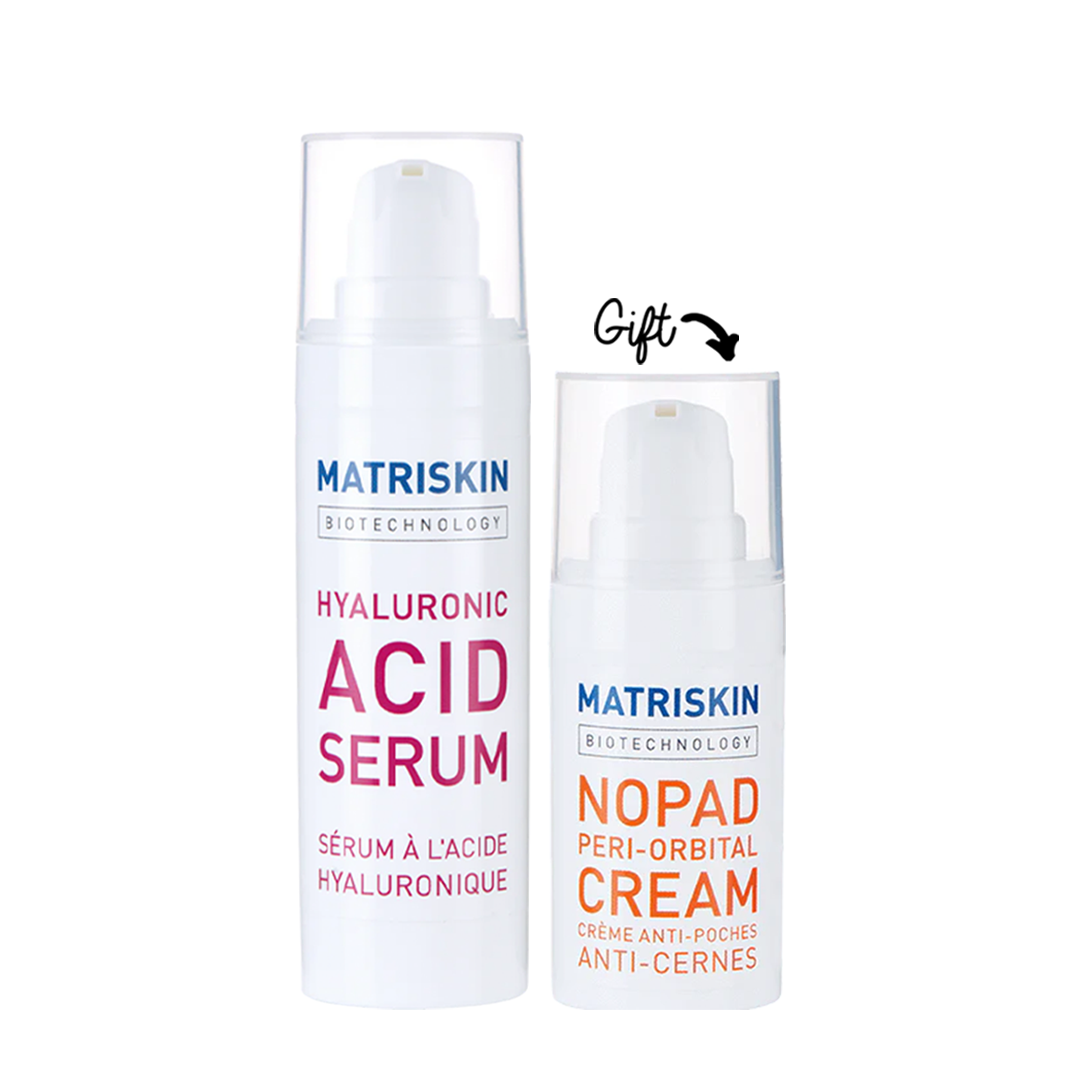 BUY Matriskin Hyaluronic Acid Serum GET Nopad peri orbital eye cream