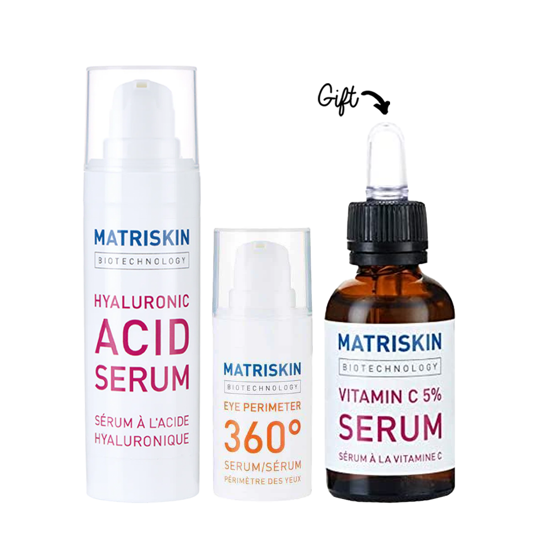 BUY Matriskin Hyaluronic Acid Serum 30 ml +  Eye Perimeter 360 Serum GET Vitamin C Serum 5% FOR FREE