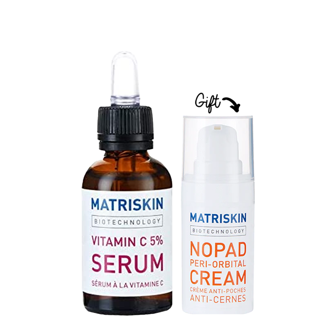 BUY Matriskin Vitamin C Serum 5% GET  Nopad Peri-Orbital Eye Cream