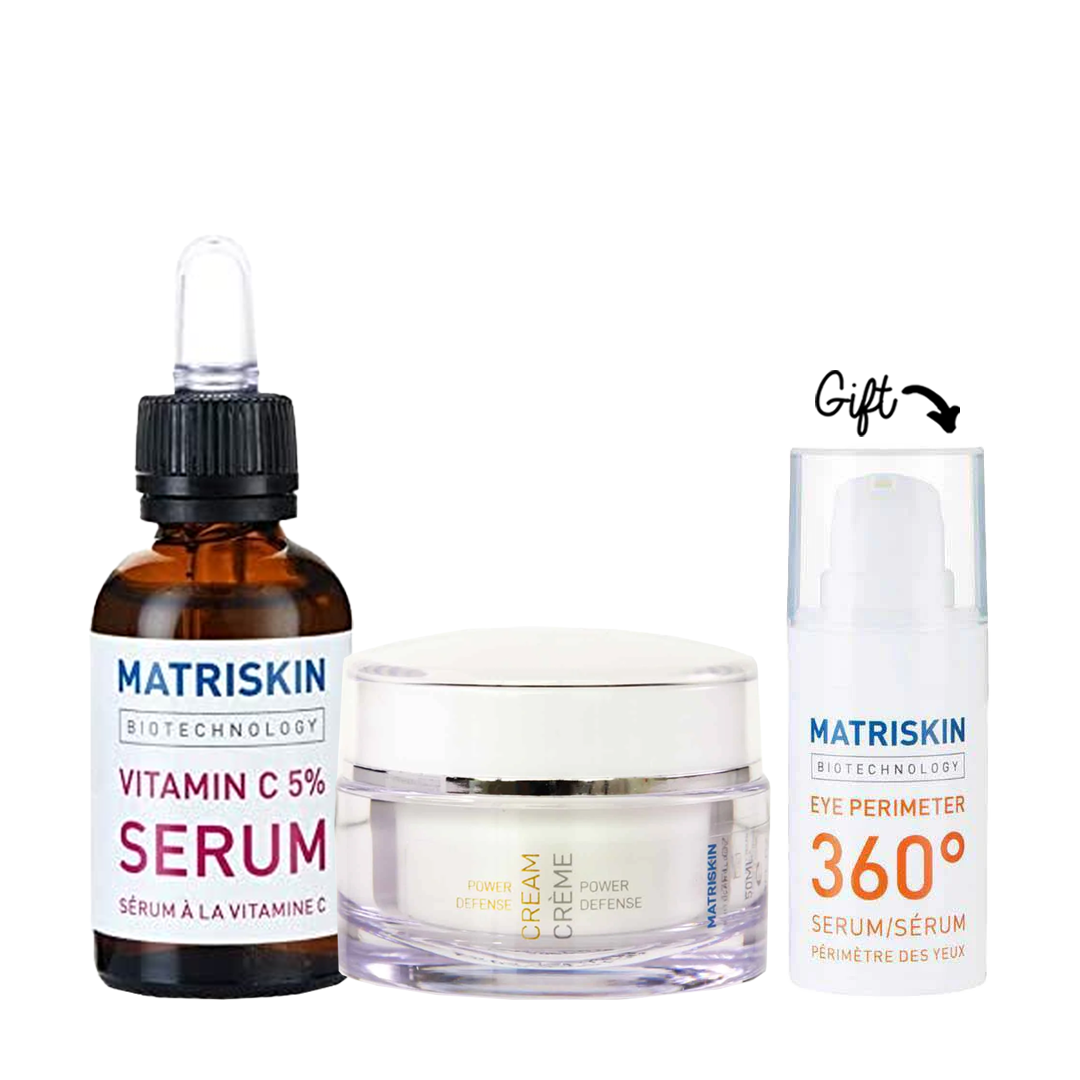 BUY Matriskin Power Defense Cream 50ML + Vitamin C Serum 5% GET Eye Perimeter 360 Serum FOR FREE