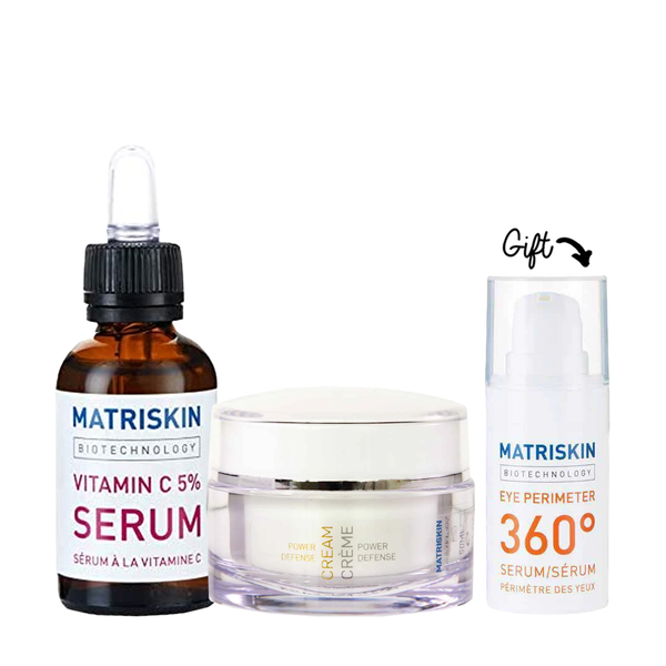 BUY Matriskin Power Defense Cream 50ML + Vitamin C Serum 5% GET Eye Perimeter 360 Serum FOR FREE