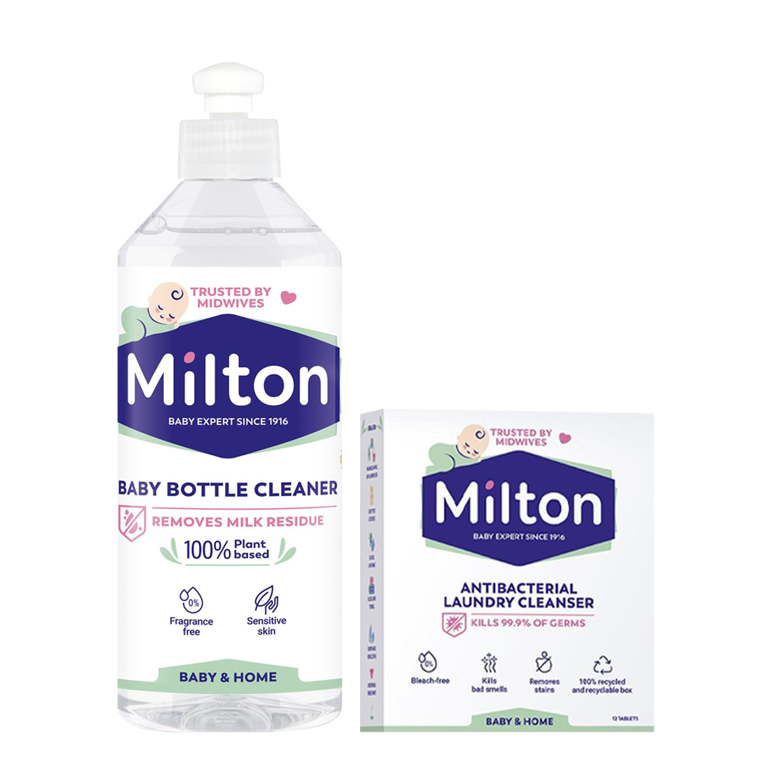 15% OFF: Milton Antibacterial Laundry Tablets + Baby Bottle Cleaner 500ml