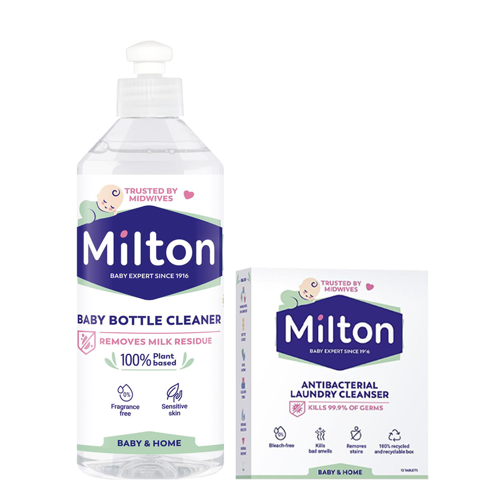 20% OFF: Milton Antibacterial Laundry Tablets + Baby Bottle Cleaner 500ml