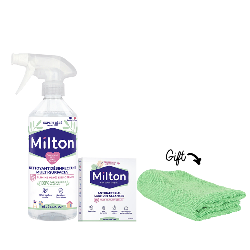 20% OFF: Antibacterial Surface Spray 500ml + Milton Antibacterial Laundry Tablets