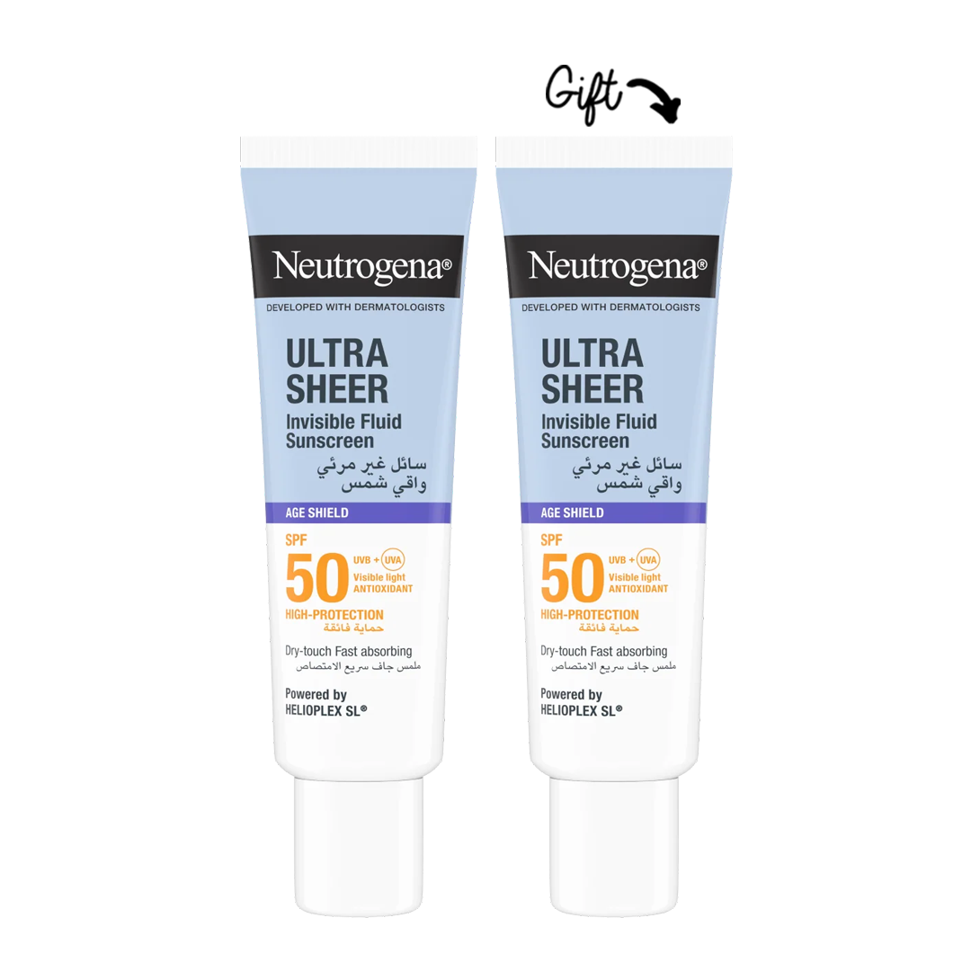Buy one get one: Neutrogena Ultra Sheer Age Shield Fluid Sunscreen SPF 50