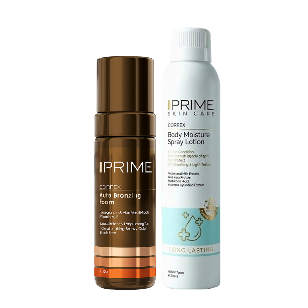 Prime Auto Bronzing Foam + Body Moisture Spray Lotion at 15% off