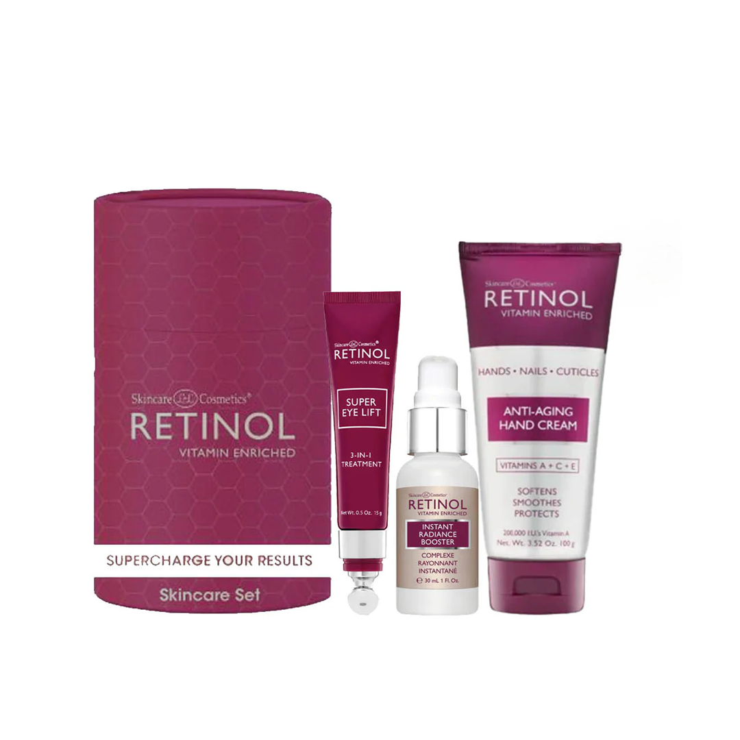 SKINCARE RETINOL INSTANT RADIANCE BOOSTER + SKINCARE RETINOL SUPER EYE LIFT + SKINCARE RETINOL HAND CREAM (Gift)