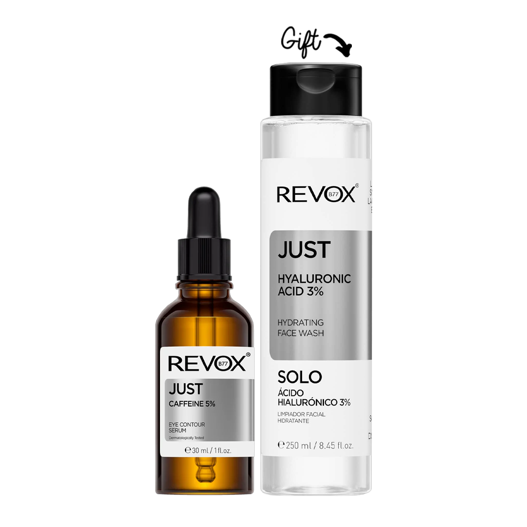 BUY Caffeine 5% Eye Contour Serum GET Hyaluronic Acid 3% Hydrating Face Wash