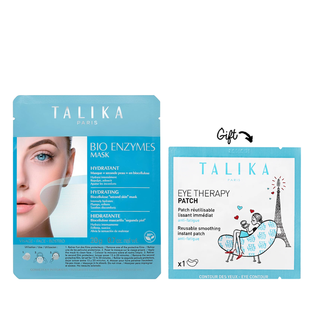 Buy 2 Bio-Enzymes Hydrating Mask 20g and Get FREE Talika Eye Therapy Patch x1