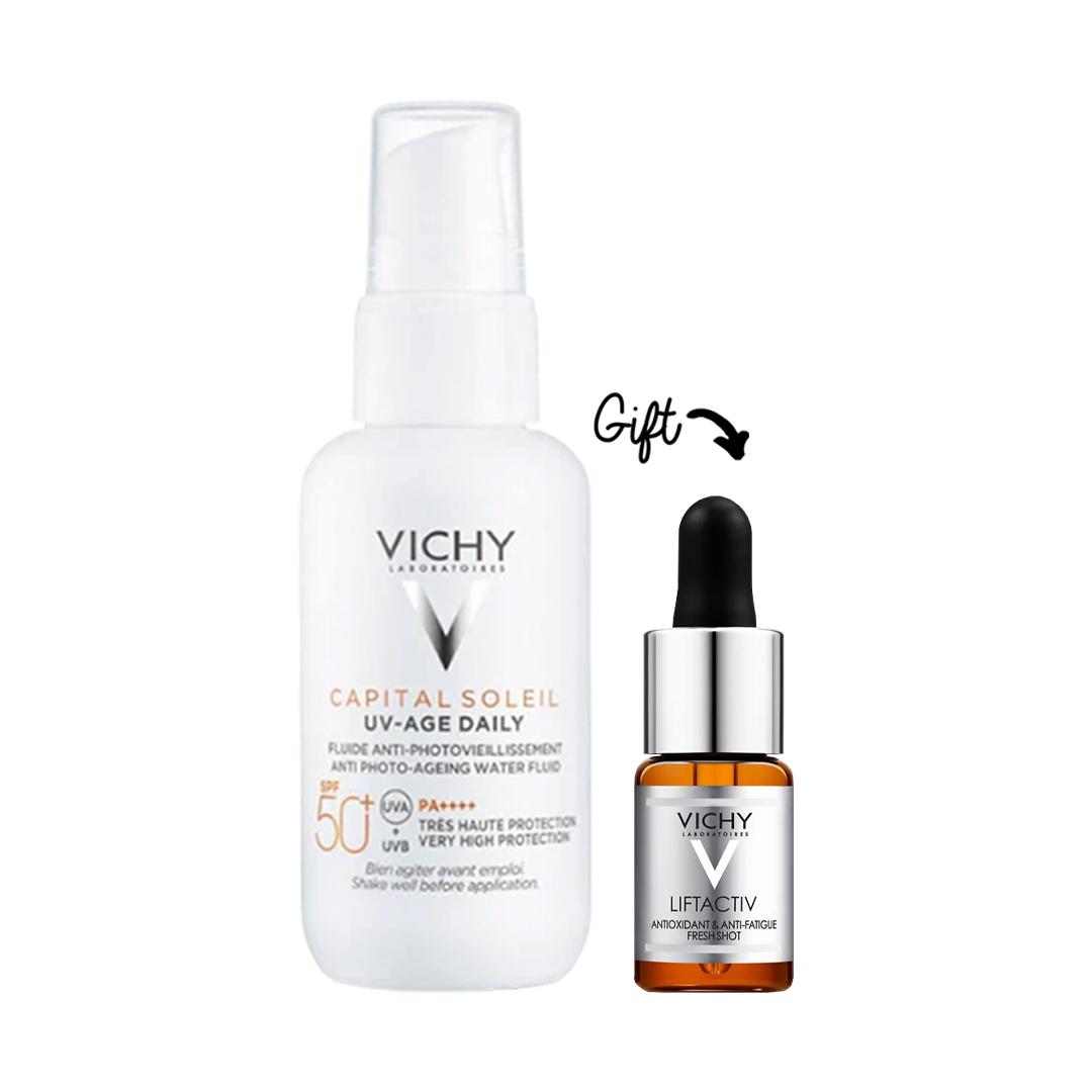 Capital Soleil UV Age SPF50+ 40ml + LIFTACTIV VITAMIN C SKIN COR 4ML (Gift)