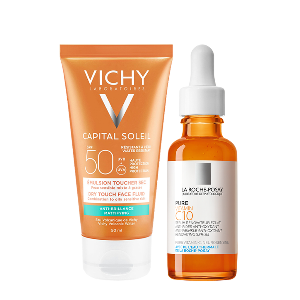 25% OFF: Capital Soleil Mattifying Face Fluid Dry Touch SPF50 + Pure Vitamin C 10 Serum
