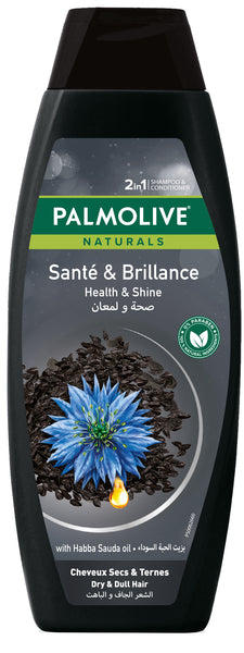 Palmolive Shampoo Health & Shine for Dry & Dull Hair with Habba Sauda Oil 380ml
