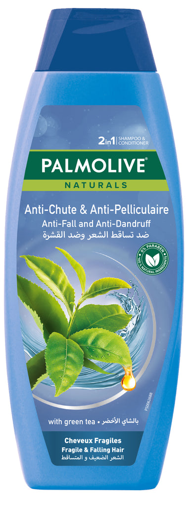 Palmolive Shampoo Anti-Fall & Anti-Dandruff for Fragile & Falling Hair with Green Tea 380ml