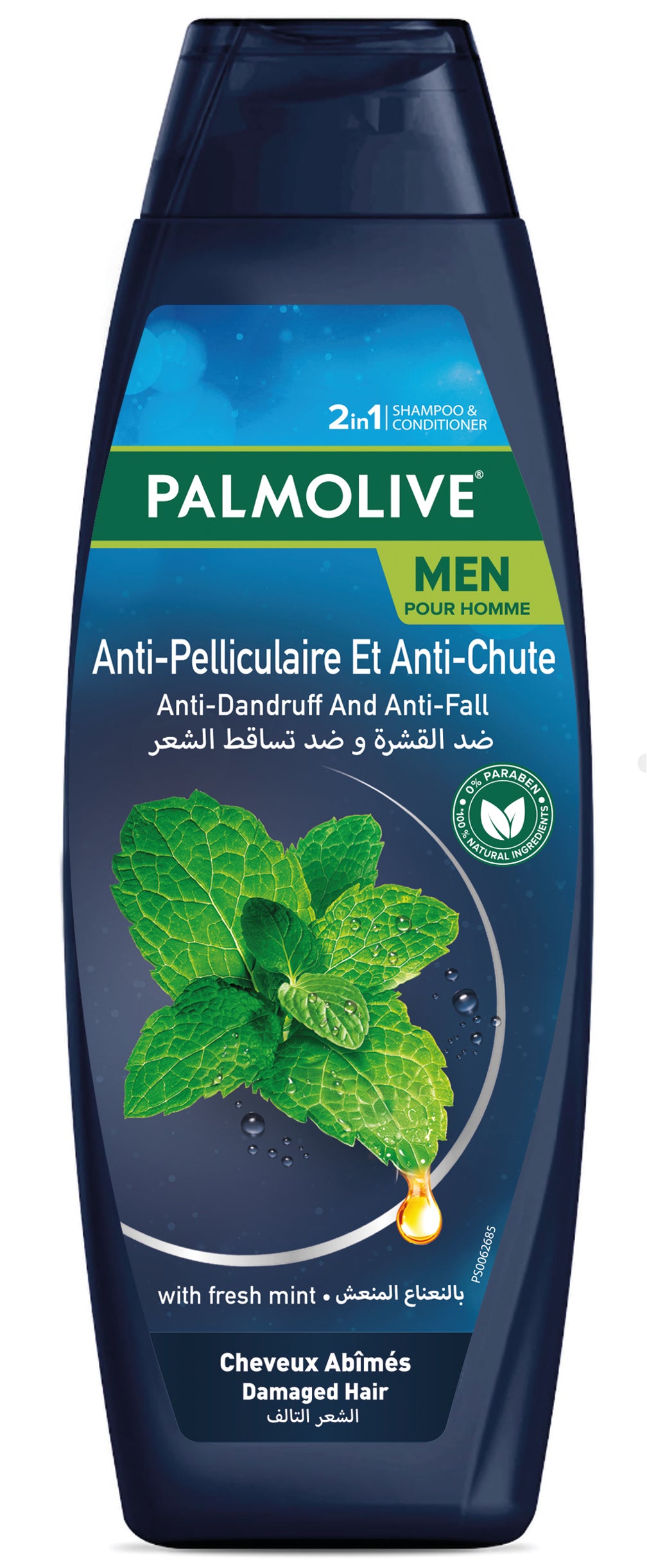 Palmolive Shampoo Anti-Dandruff & Anti-Fall for Damaged Hair with Fresh Mint 380ml