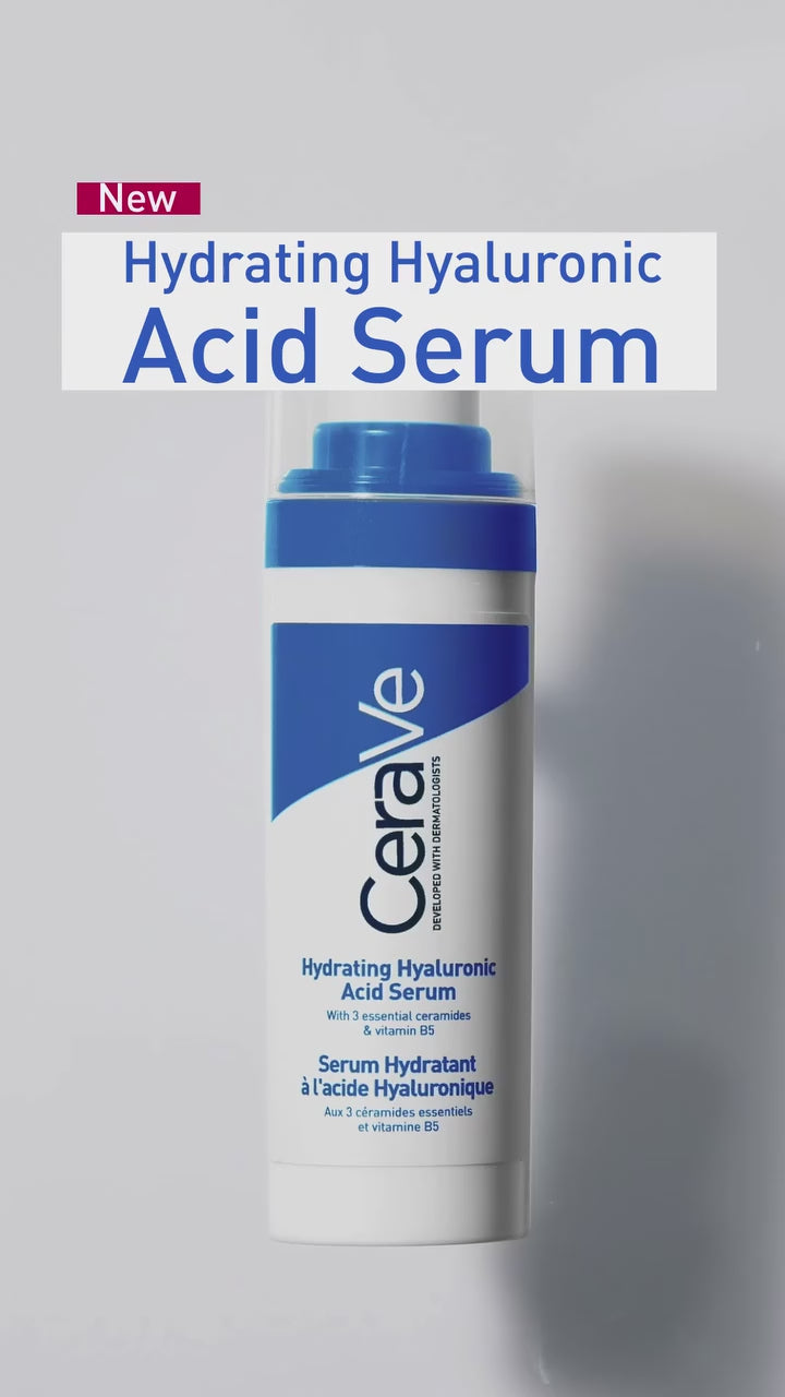 Load video: Cerave Hydrating Hyaluronic Acid Serum for Dry Skin 30ml