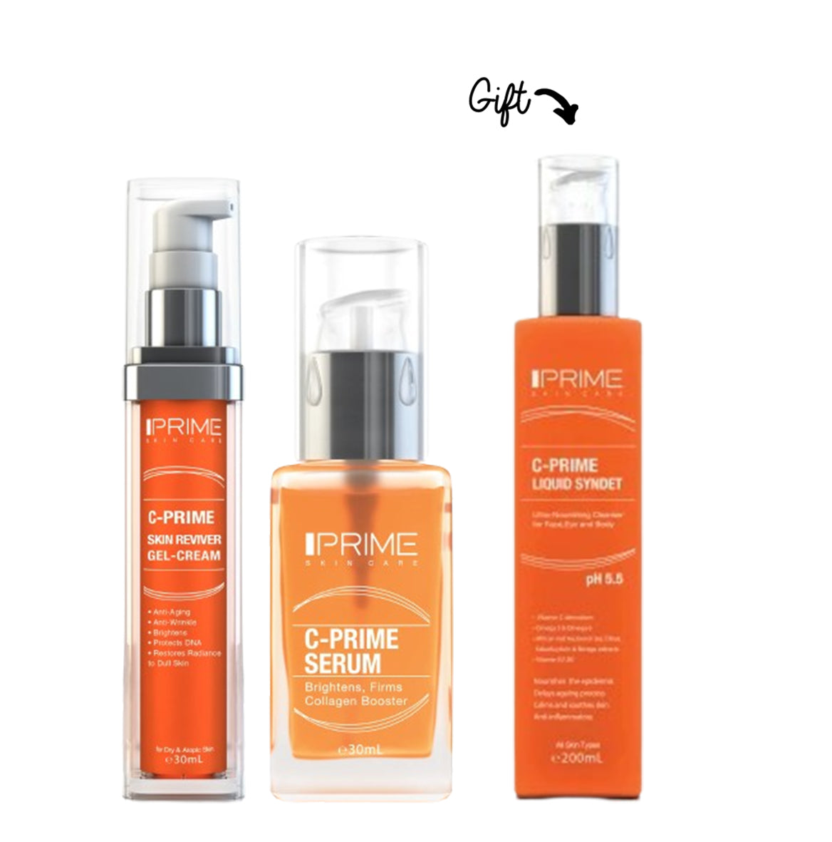 Buy C-prime intensive skin revivor and C-prime serum Get C-prime Liqyid syndet