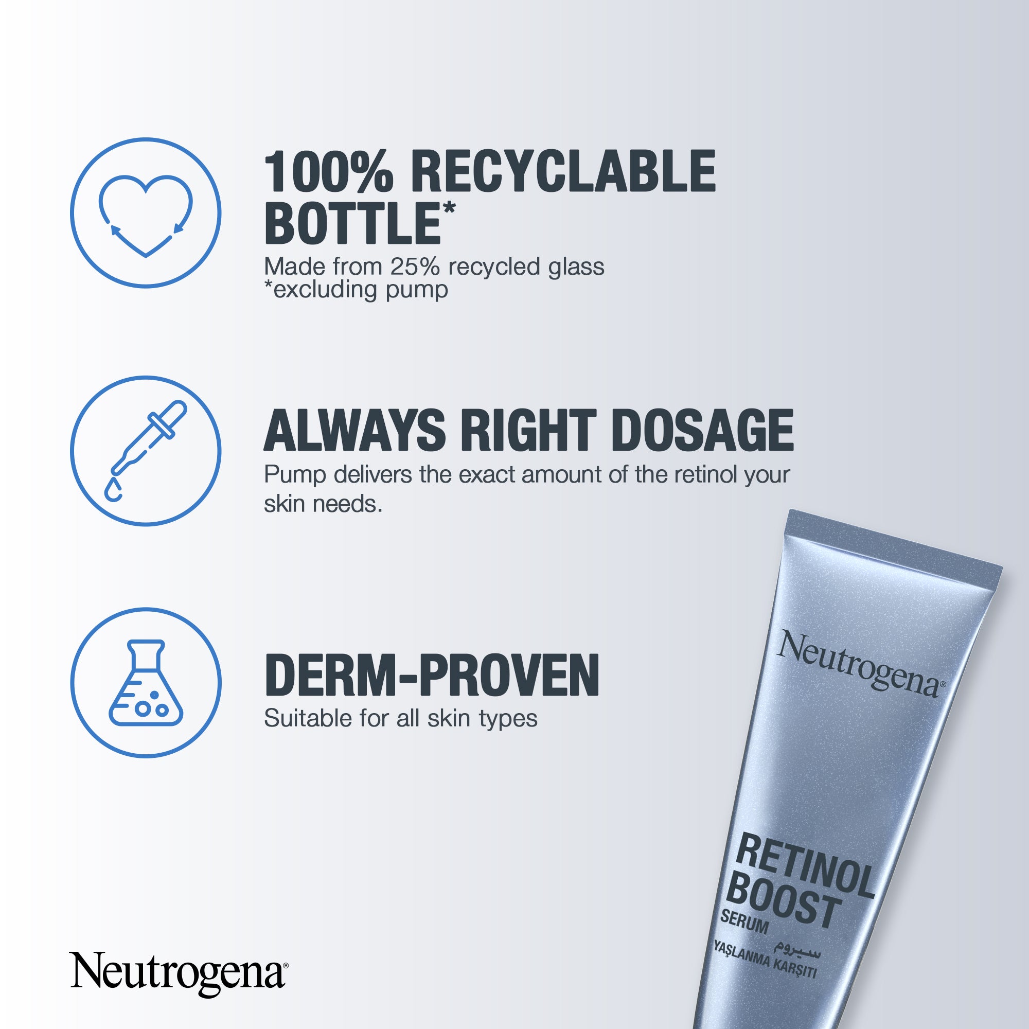 Neutrogena Retinol Boost Serum, Fights visible signs of ageing and reduces the appearance of wrinkles, dryness, and age spots, 30ml