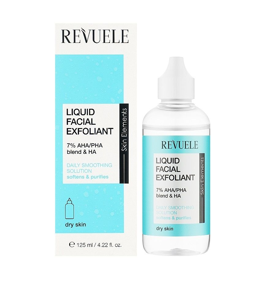 REVUELE LIQUID FACIAL EXFOLIANT 7% AHA/PHA BLEND + HA, 125ml