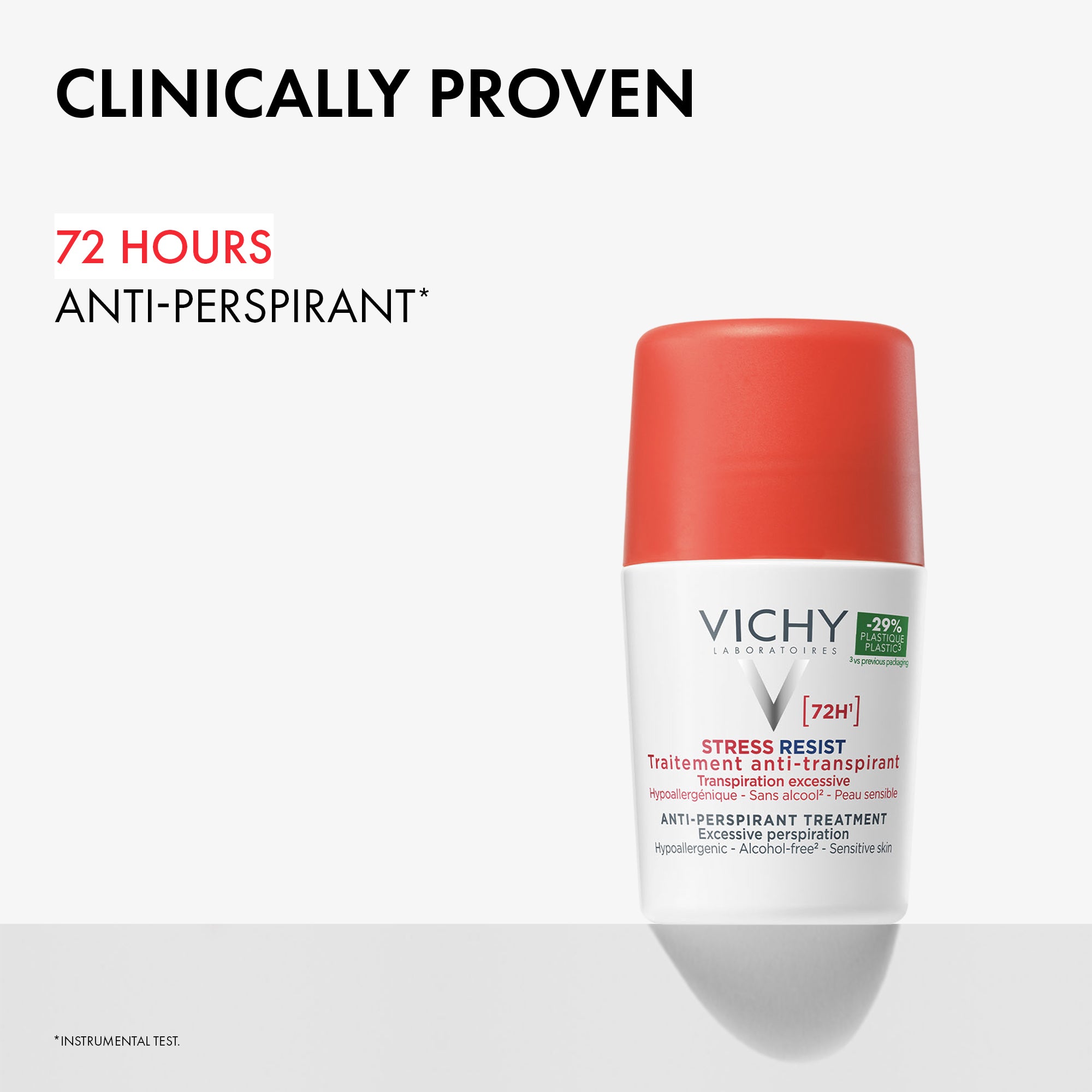 Vichy 72 Hours Stress Resist Roll On Deodorant for Excessive Sweating for Men & Women 50ml