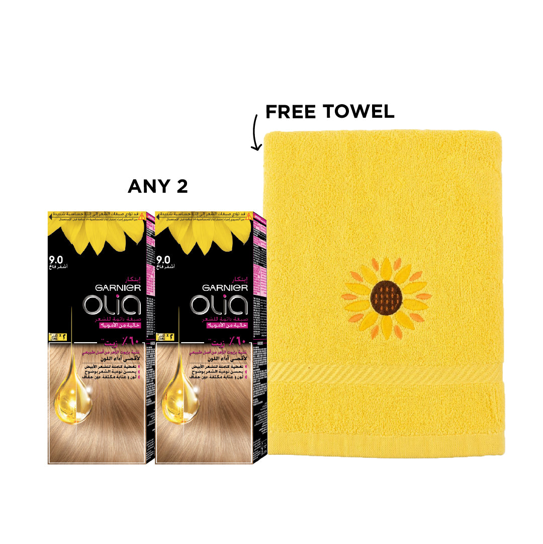 15 % OFF 2x Olia + Free Towel