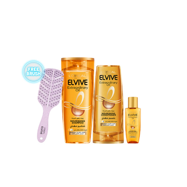 20% Elvive Extraordinary Oil  Routine + Free brush
