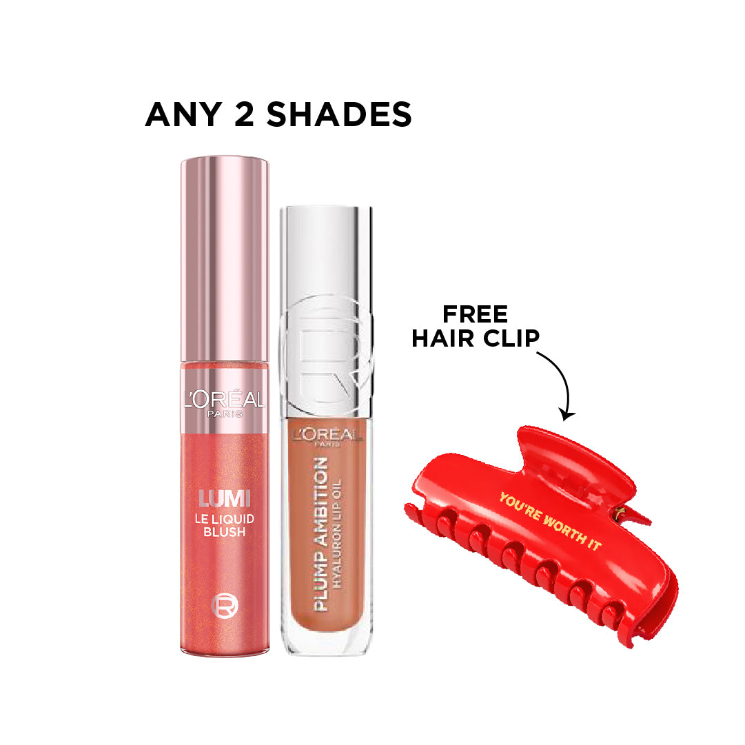 25 % OFF Plump Ambition + Lumi Blush + Hair Clip for Free