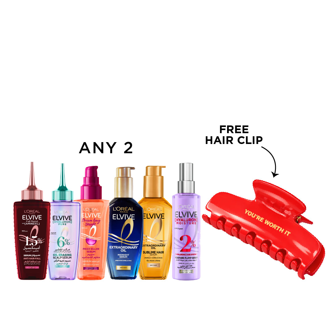 25% OFF Elvive Any 2 Treatments + Hair Clip For Free