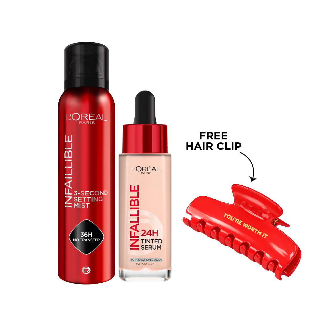 Buy Tinted serum + Setting Spray + Hair Clip for Free