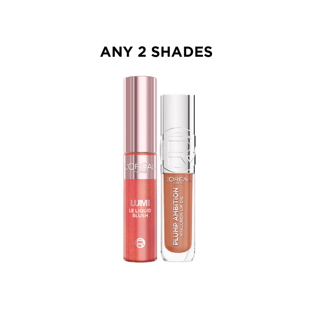 25% L’Oréal Paris Plump Ambition + Lumi Blush