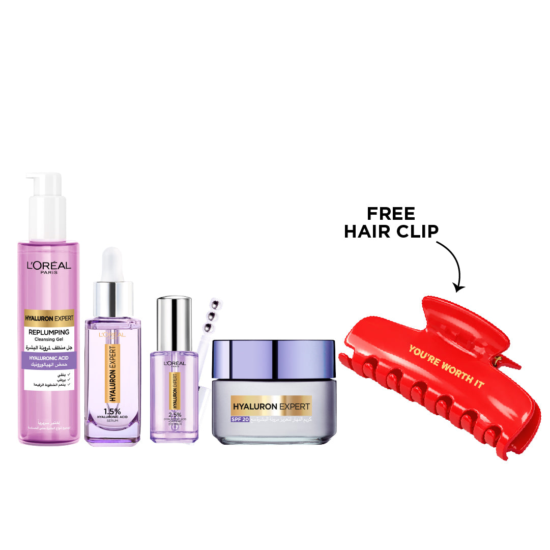 25% OFF L'Oreal Paris Hyaluron Expert Wash + Hyaluron Expert Serum + Eye Serum + Day Cream