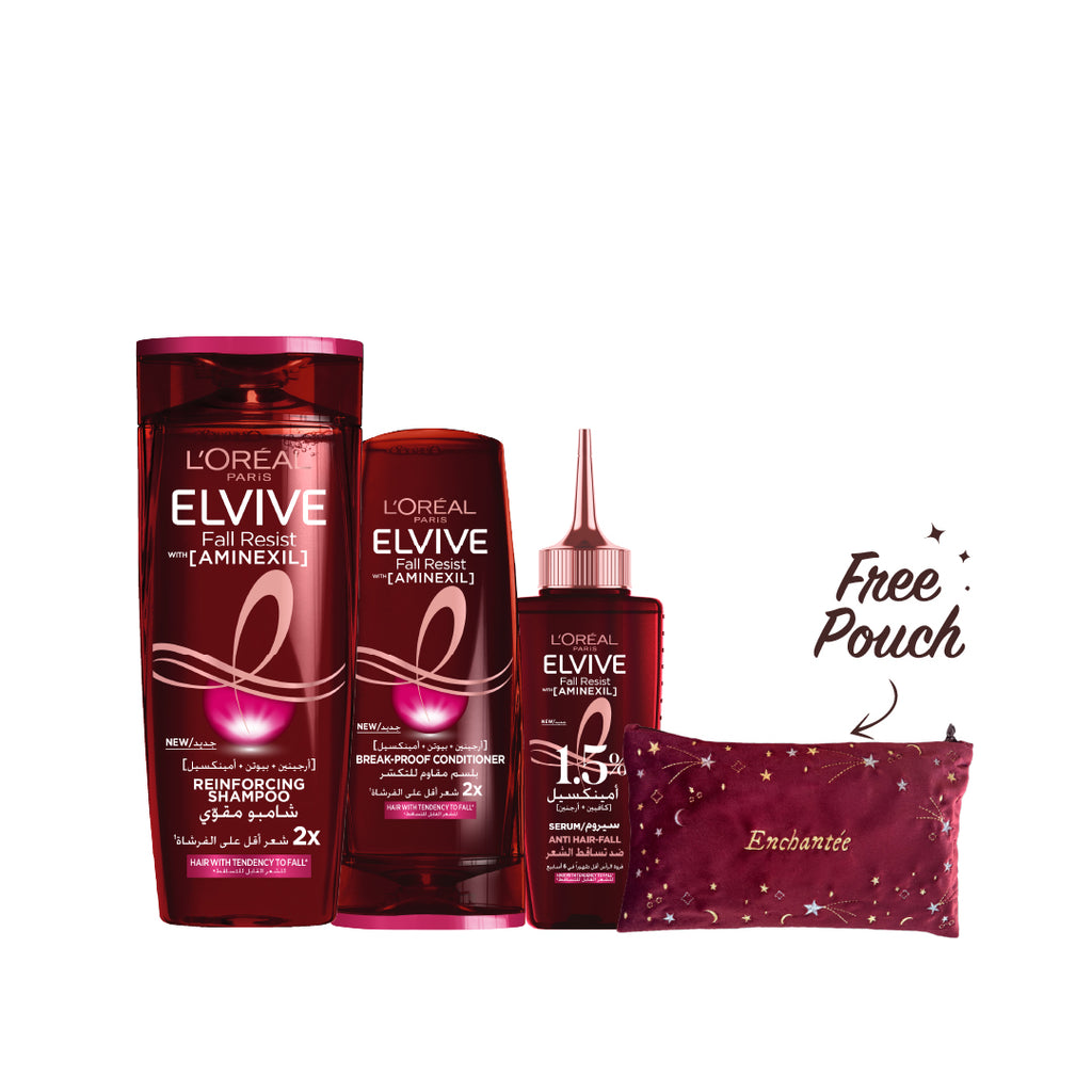 10% OFF L'Oreal Paris Elvive Fall Resist Bundle + Elvive Enchantee Pouch