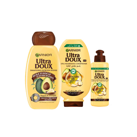 15% OFF Ultra Doux Avocado Conditioner 200ml + Ultra Doux Avocado Oil & Shea butter Leave In + Ultra Doux Avocado & Shea butter Shampoo 400ml