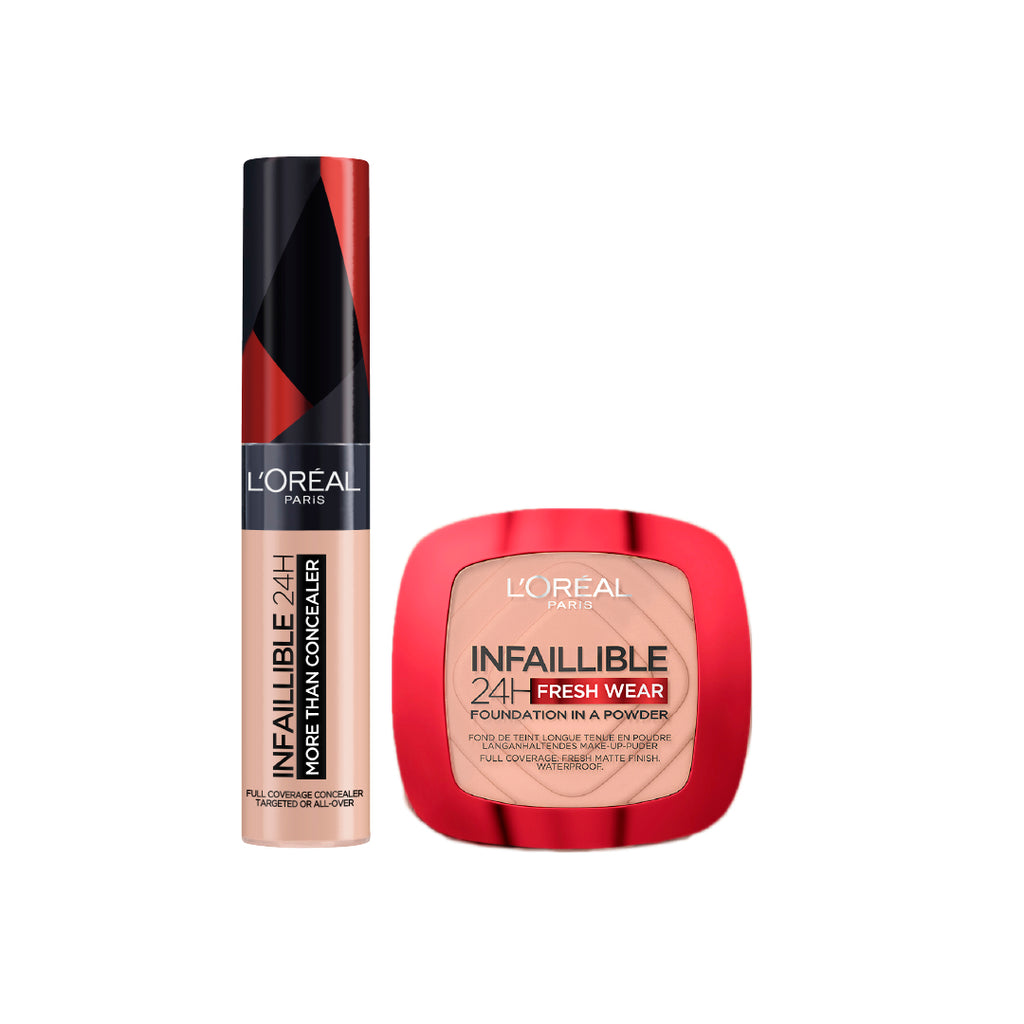 25% OFF l'Oréal Paris  24H FreshWear Foundation in a Powder + Infaillible Full Wear Concealer