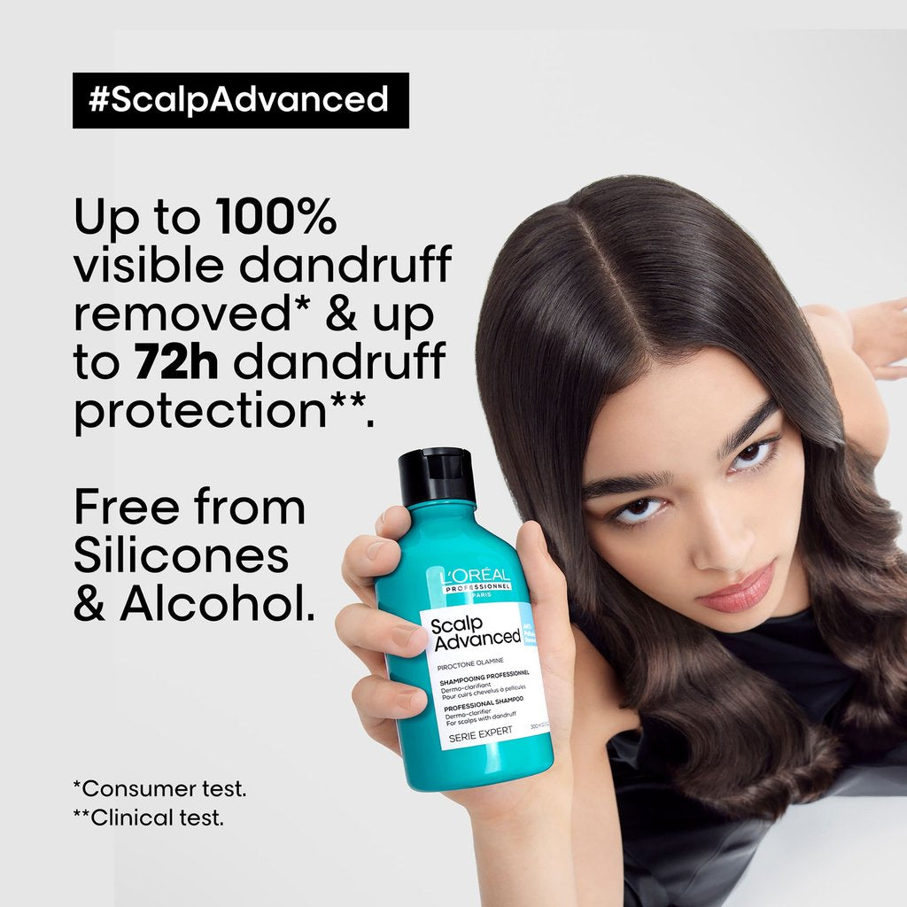 L’Oréal Professionnel | Scalp Advanced Anti-Dandruff Dermo-clarifier shampoo | for dandruff scalps |SERIE EXPERT | 300 ml