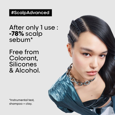 L’Oréal Professionnel | Scalp Advanced Anti-Oiliness Dermo-purifier shampoo | for oily scalps | SERIE EXPERT | 300 ml