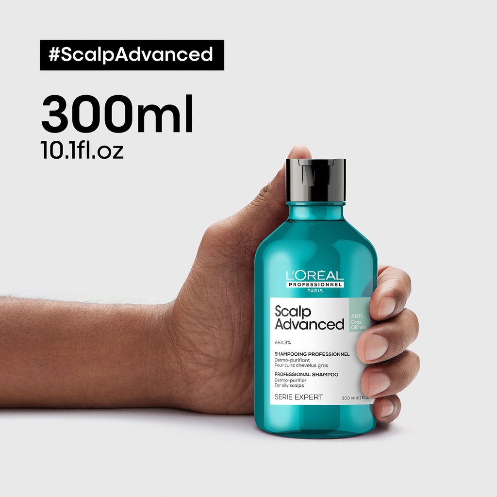 L’Oréal Professionnel | Scalp Advanced Anti-Oiliness Dermo-purifier shampoo | for oily scalps | SERIE EXPERT | 300 ml