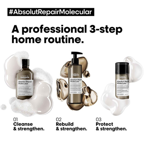 L’Oréal Professionnel | Absolut Repair Molecular | Sulfate-Free Molecular Repairing Shampoo for damaged hair | SERIE EXPERT | 300ml