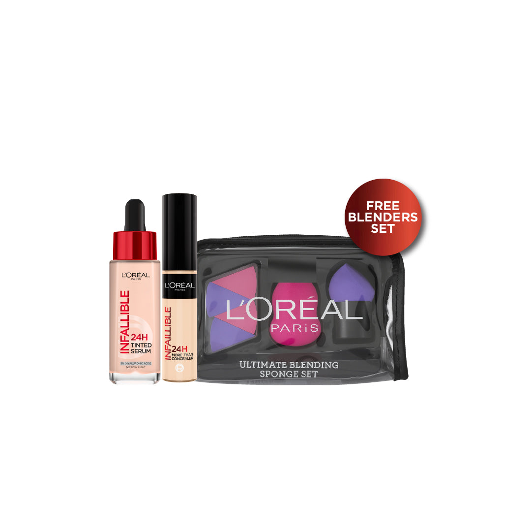 20 % OFF Tinted serum +  Infaillible Concealer + Free Blenders Set