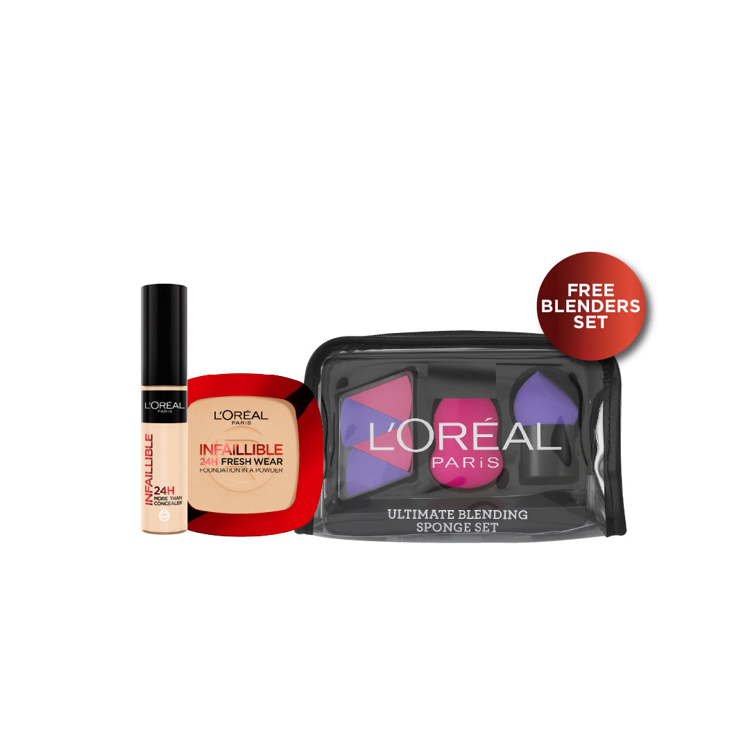 20% OFF Infaillible Concealer +  FreshWear Foundation in a Powder + Free Blenders Set