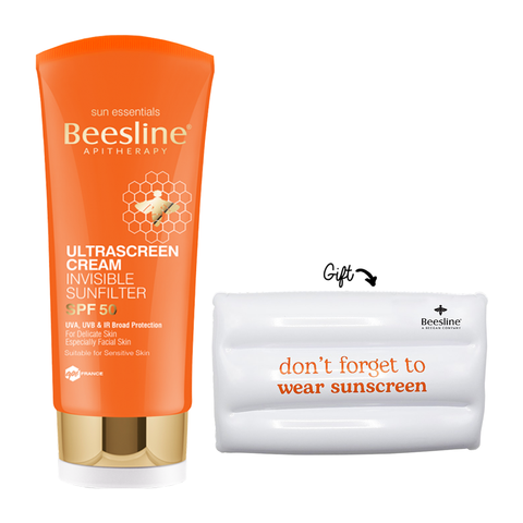 Buy 1 Ultrascreen Cream Invisible Sunfilter SPF50 60ML anf Get a FREE Beach Pillow