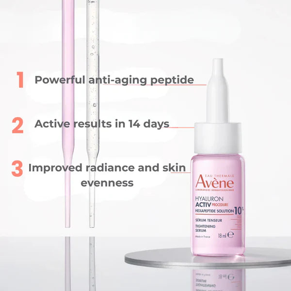 Avène Hyaluron Activ Firming Serum l 10% Hexapeptide Solution 18ml l Anti-Aging Lifting Serum for Wrinkles & Firmness