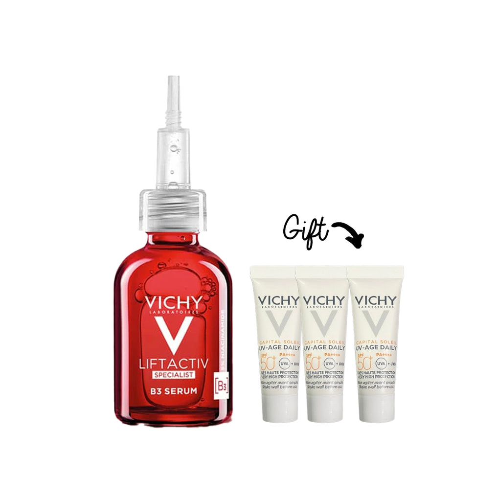 BUY LiftActiv Specialist B3 Anti Aging Serum  get 3X  3 ml  Capital Soleil UV Age SPF50+