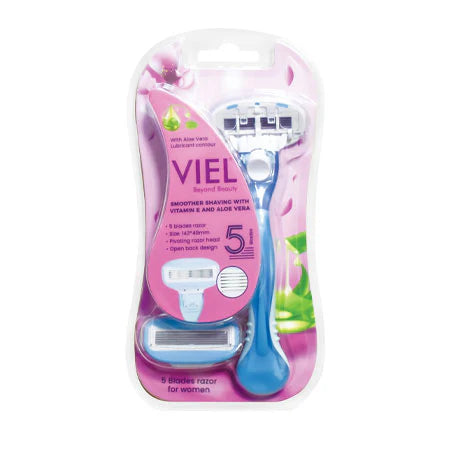 Viel 5 blade system razor for Lady, Blue color