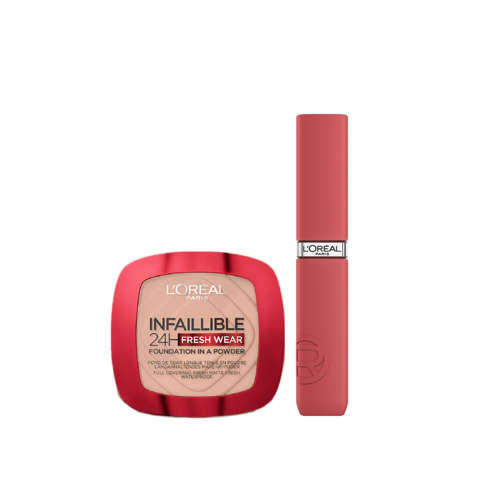 20% OFF L’Oréal Paris Infallible Matte Resistance Liquid Lipstick + l'Oréal Paris  - 24H FreshWear Foundation in a Powder