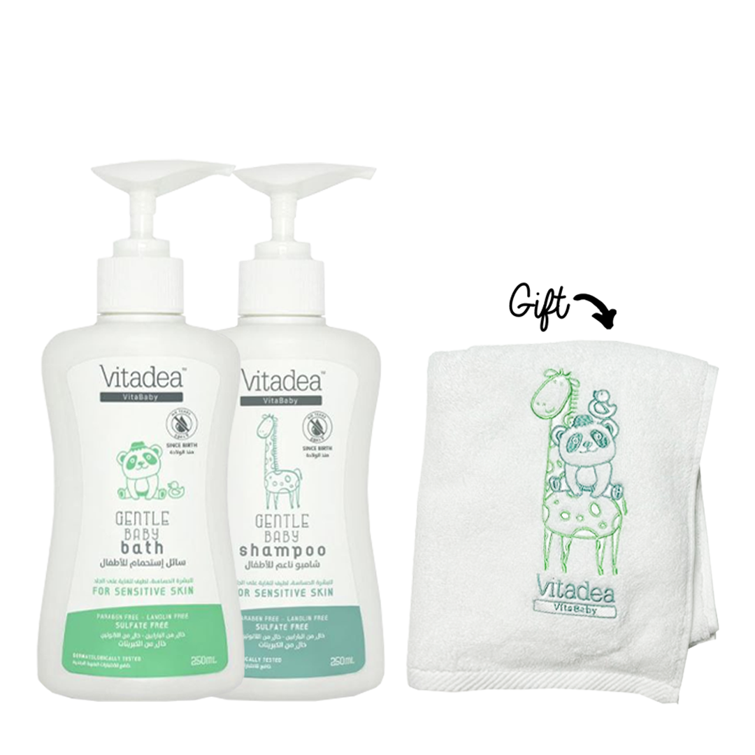 20 % OFF vitadea hair shampoo 250 ml + baby shower gel 250 ml + Free Towel