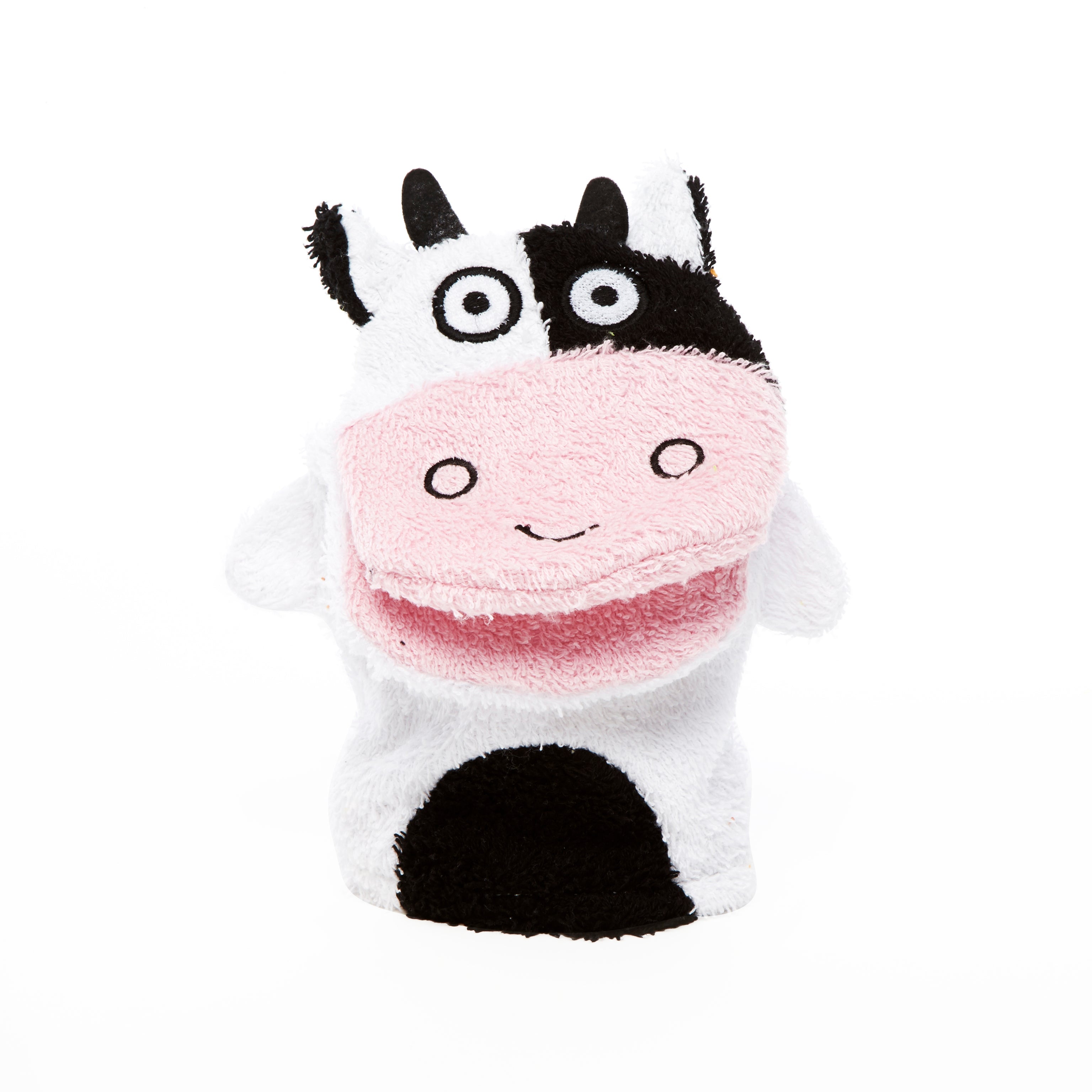 BATH MITT COW - 100% COTTON