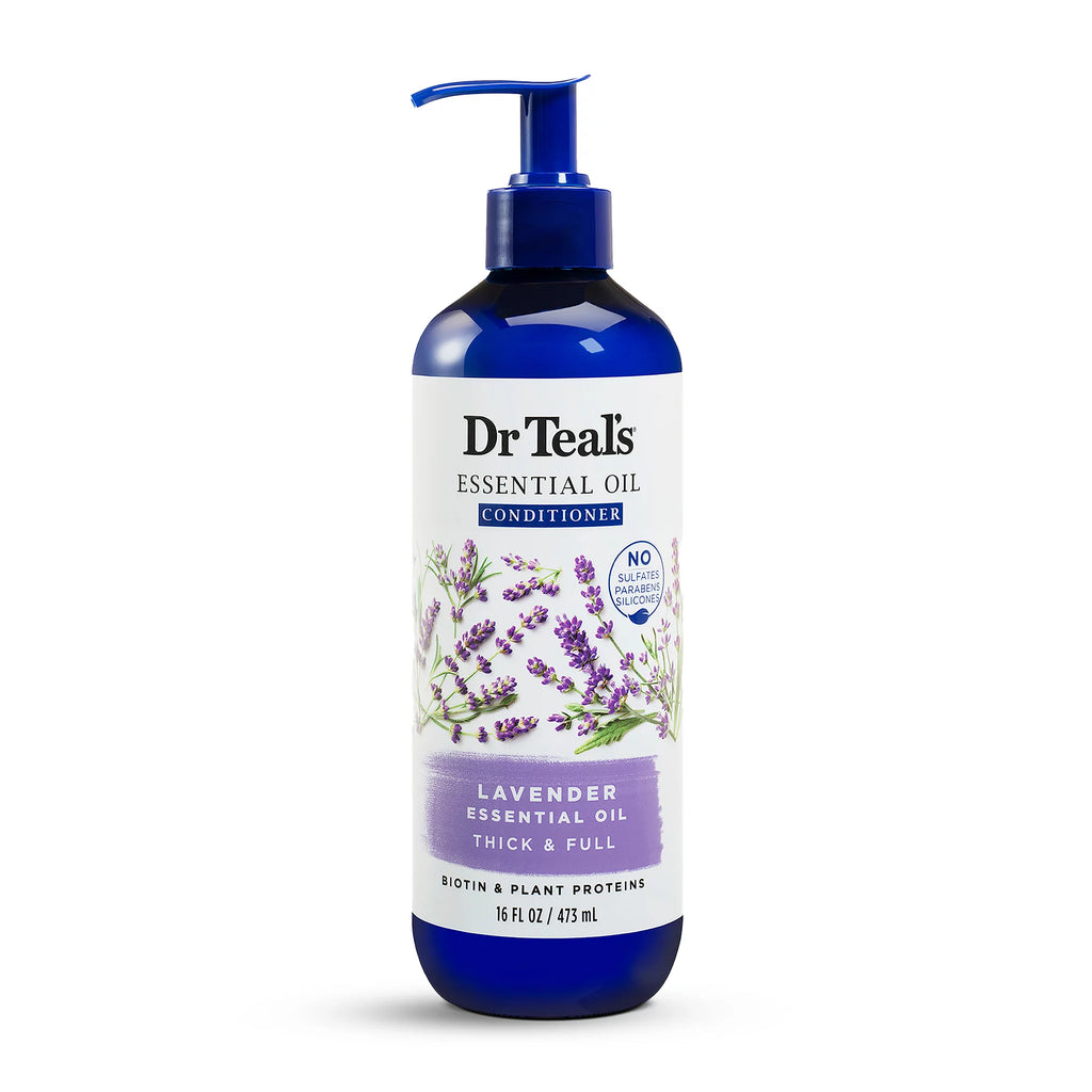 Dr Teal's Lavender Thick & Full Essential Oil Conditioner, Sulfate Free