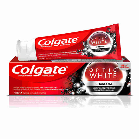 Colgate Optic White Charcoal Whitening Toothpaste - 75ml