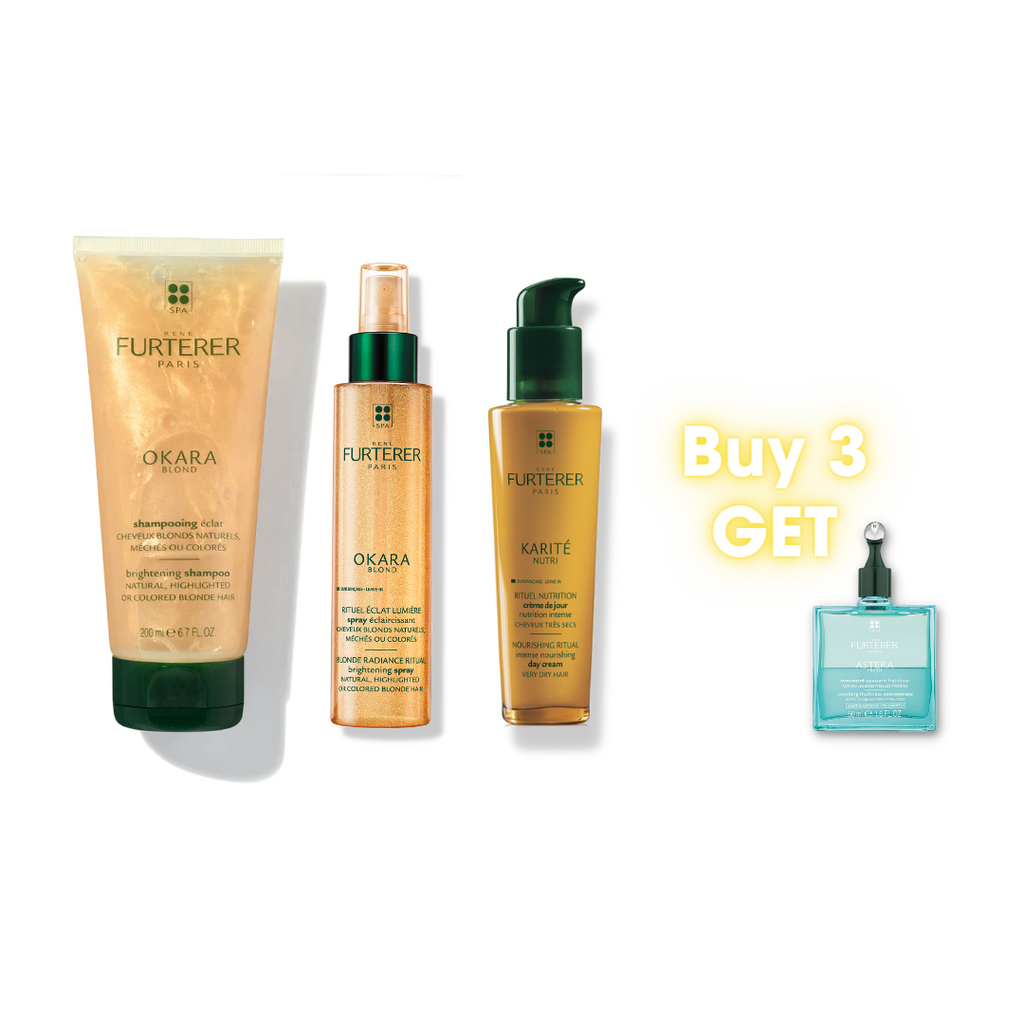 Okara Active Light 200ML + Okara Blond Brightening Spray 150ML + Karité Intense Nourishing Day Cream Leave in 100 ml + Astera Fluid Gift